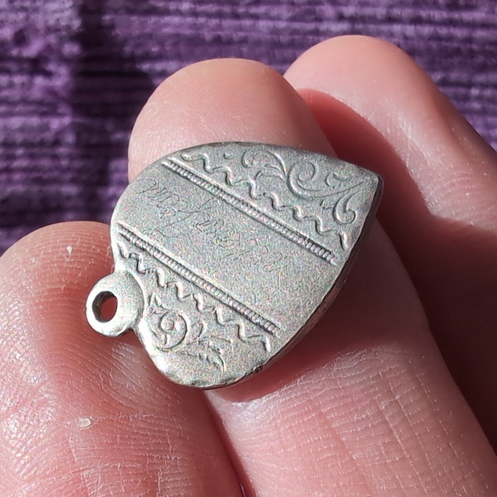 Antique Sterling silver heart charm